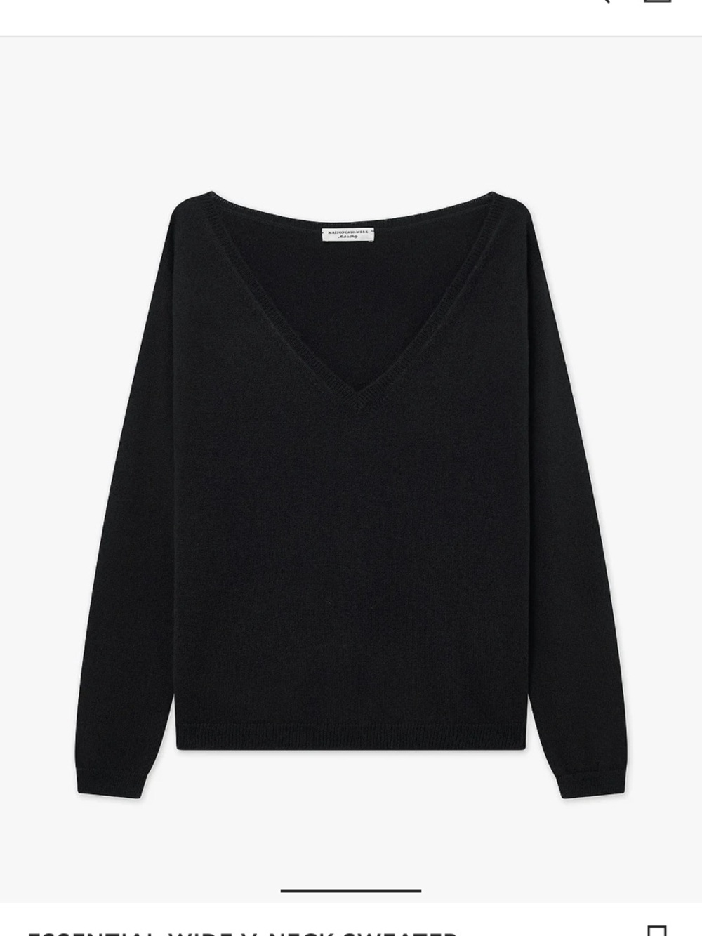 Neiman Marcus Black vneck super fine cashmere xxl